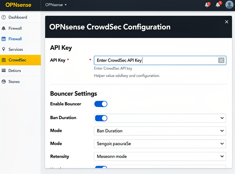 OPNsense Crowdsec plugin configuration