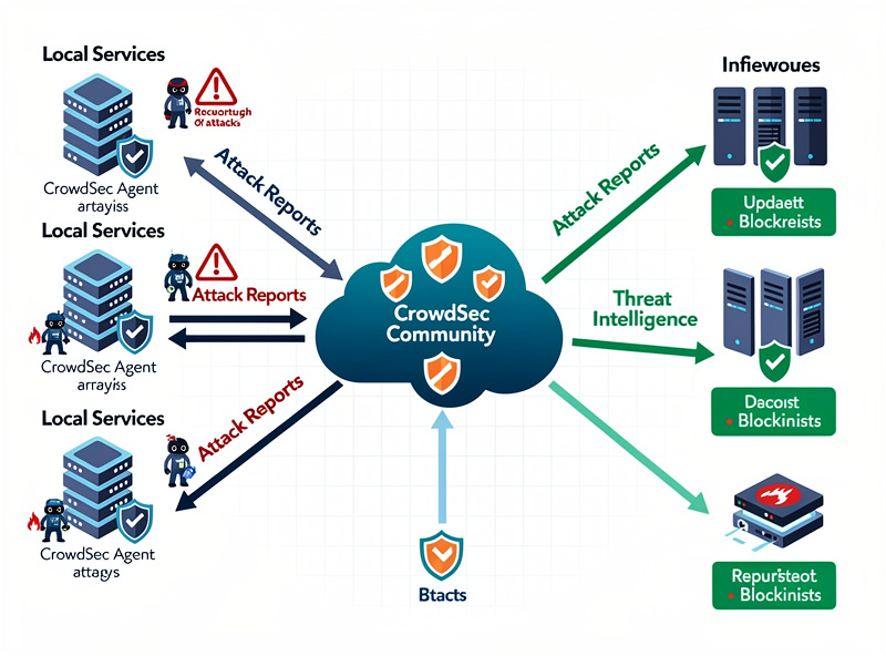 Crowdsec community network diagram