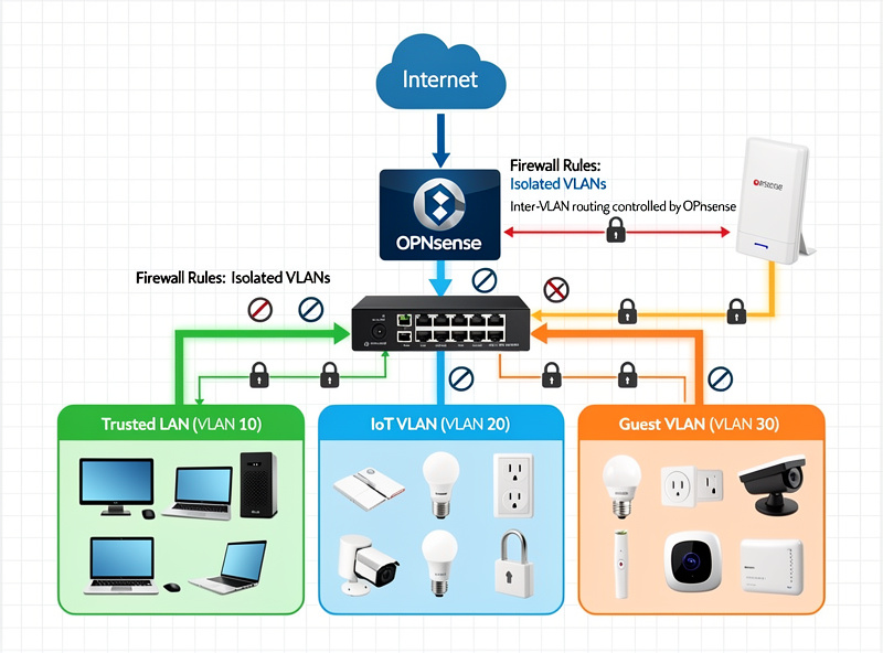 VLAN segmentation network diagram