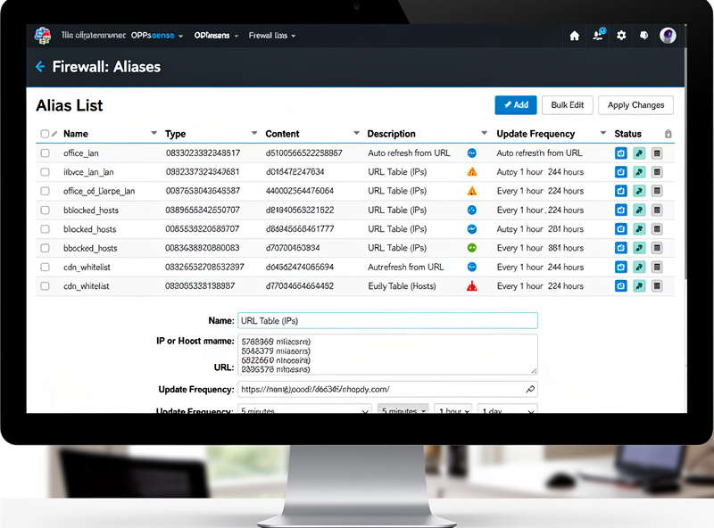 OPNsense Aliases configuration