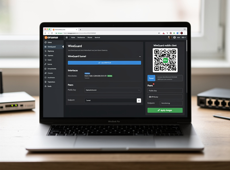OPNsense WireGuard configuration UI