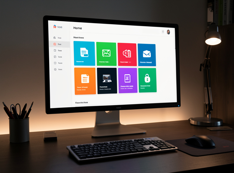 A home server dashboard showing tiles for several self-hosted apps including files, passwords and media