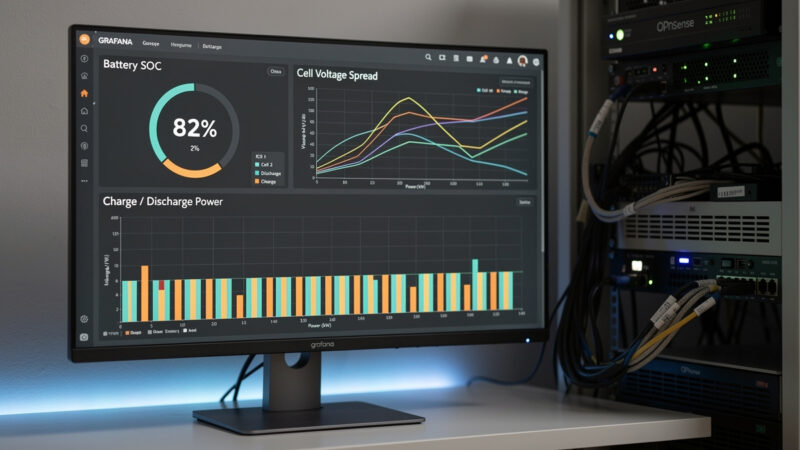 Monitoring home battery SOC with grafana