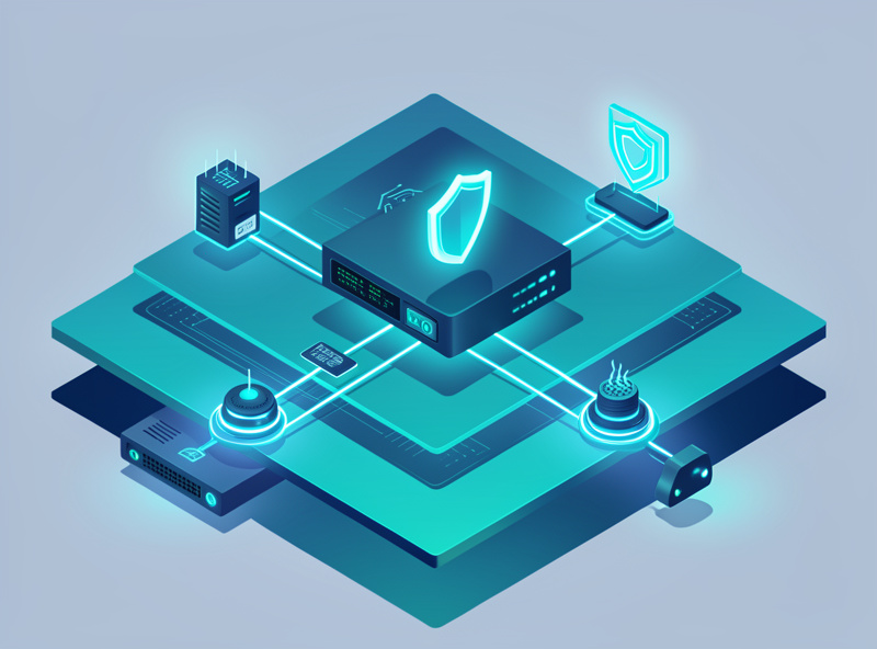 Diagram of layered home network defense with DNS filtering, firewall rules, and IDS sensor