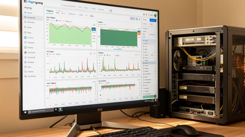 ntopng live traffic analysis workstation in a homelab