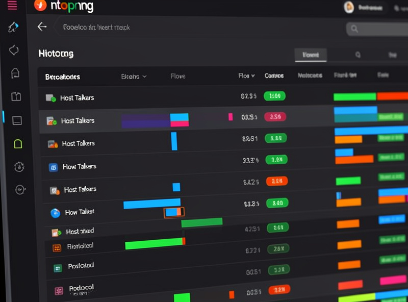 ntopng dashboard listing top host talkers with protocol breakdown and live flow counts