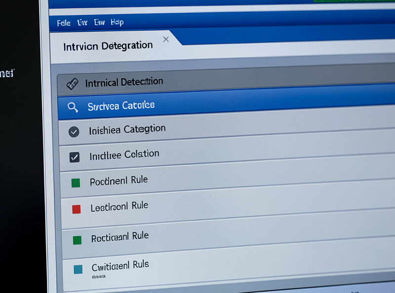 IDS rule category list on a home firewall with irrelevant categories disabled