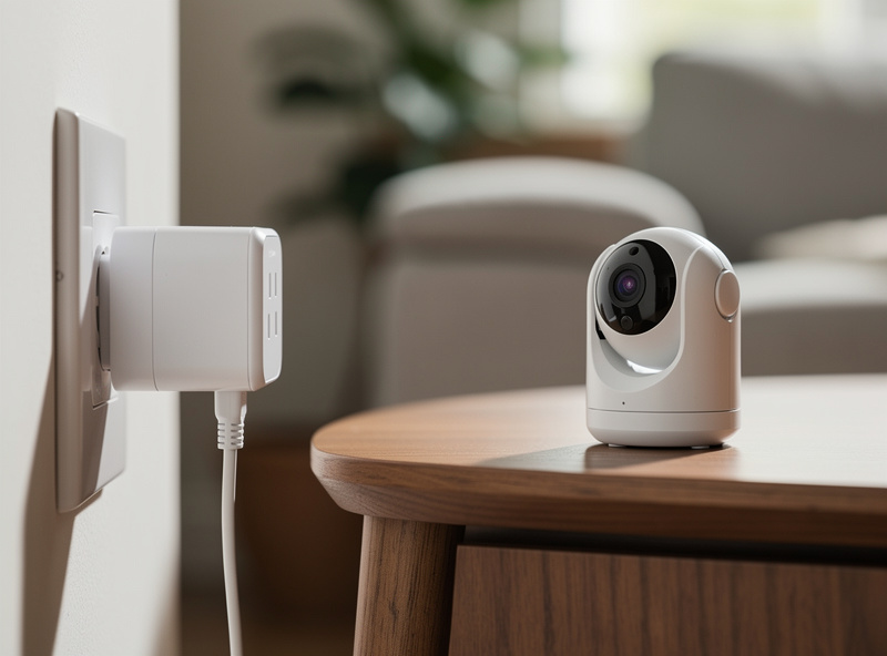 Smart home IoT devices including a plug, camera, and speaker on an isolated home network VLAN