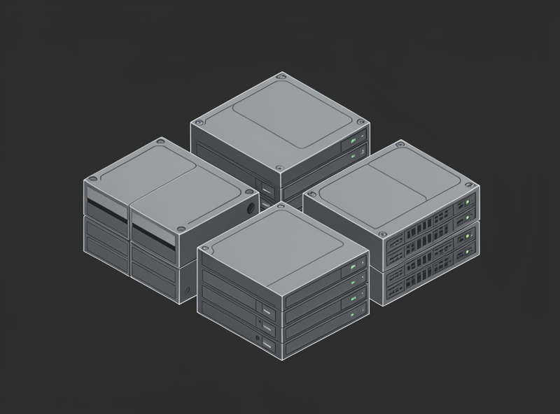 Diagram concept of hard drives grouped into vdevs forming a single storage pool