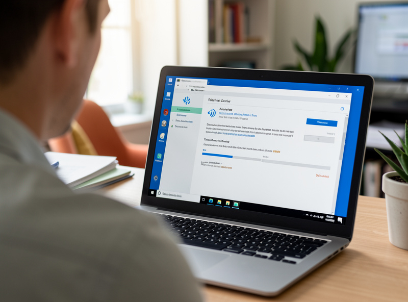 A Windows laptop screen showing wireless adapter driver details
